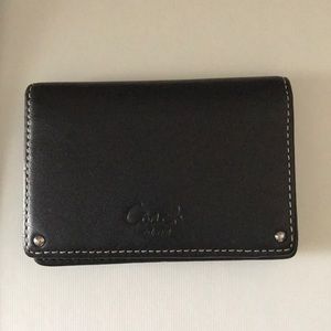 Authentic Coach leather black card holder
